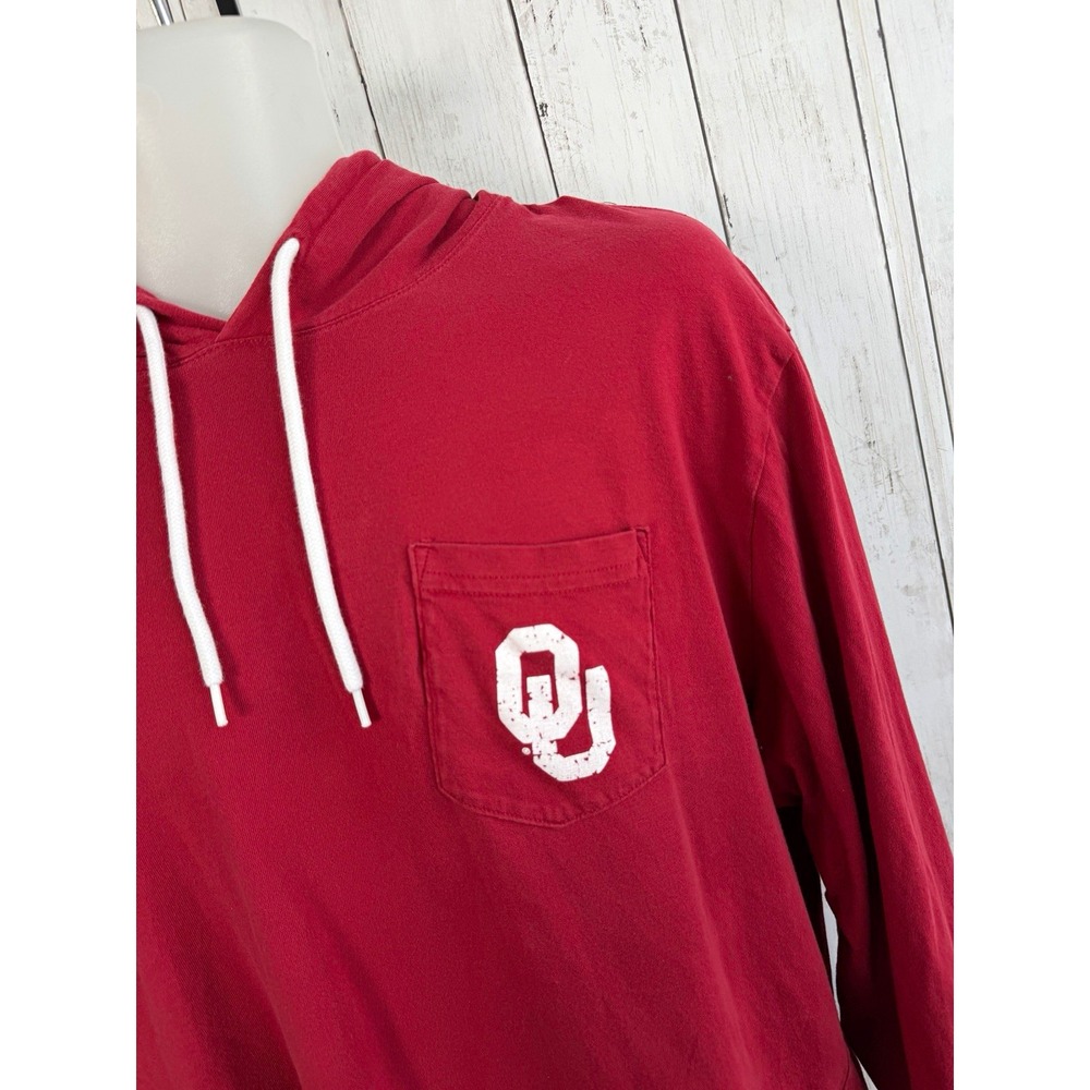 Southern Tide Oklahoma Sooners Red Hooded Pullover Long Sleeve Shirt Size XXL